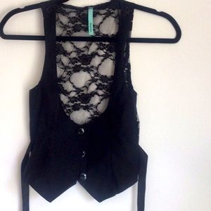 Vest w/Lace Back